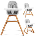 BABY JOY 3 in 1 High Chair - Convertible Wooden High Chair for 6