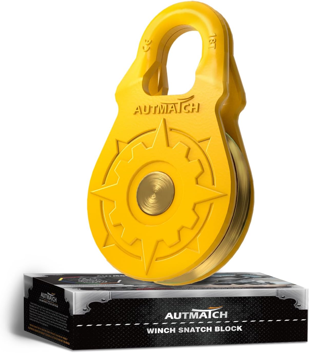 AUTMATCH Winch Snatch Block 18 Ton Heavy Duty Off Road Pulley