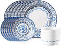 Corelle Vitrelle 18-Piece Dinnerware Set Portofino - Lightweight Chip