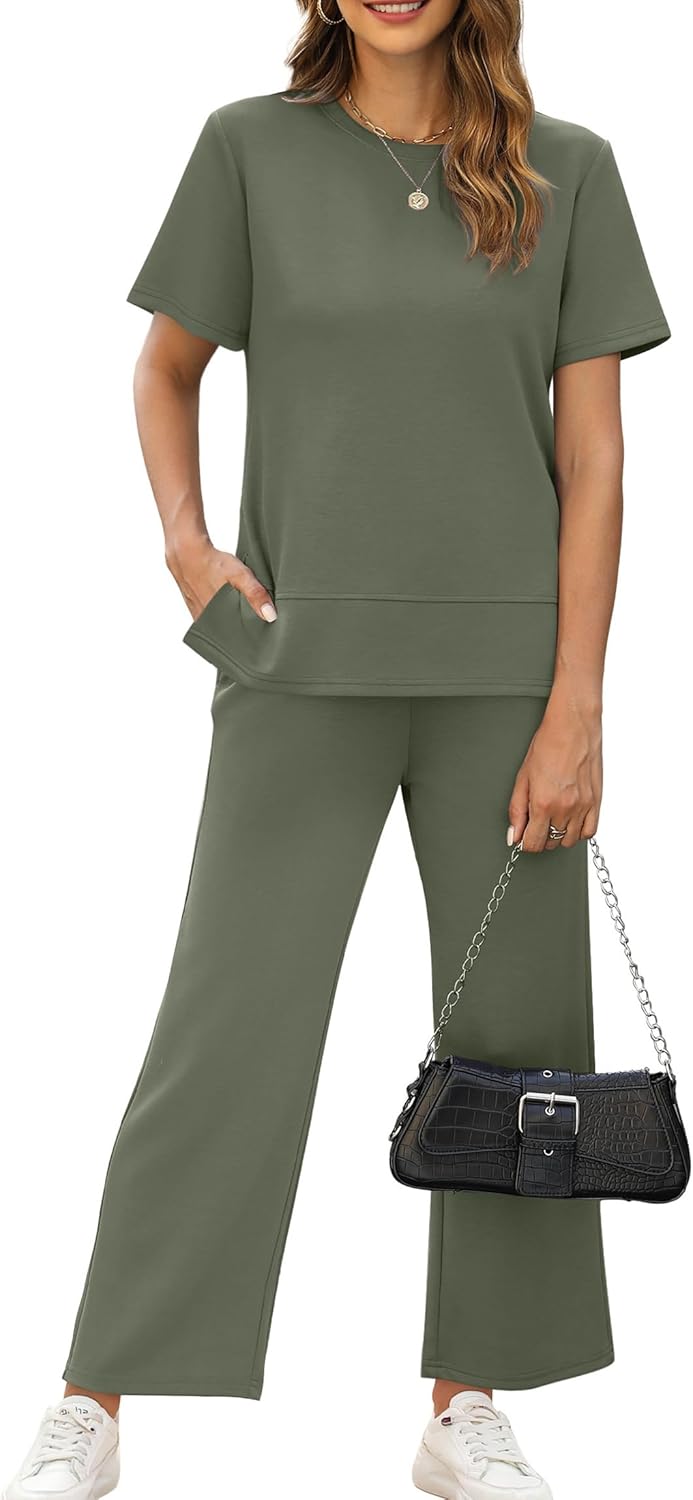 XIEERDUO Women's 2 Piece Lounge Set for Travel and Comfort