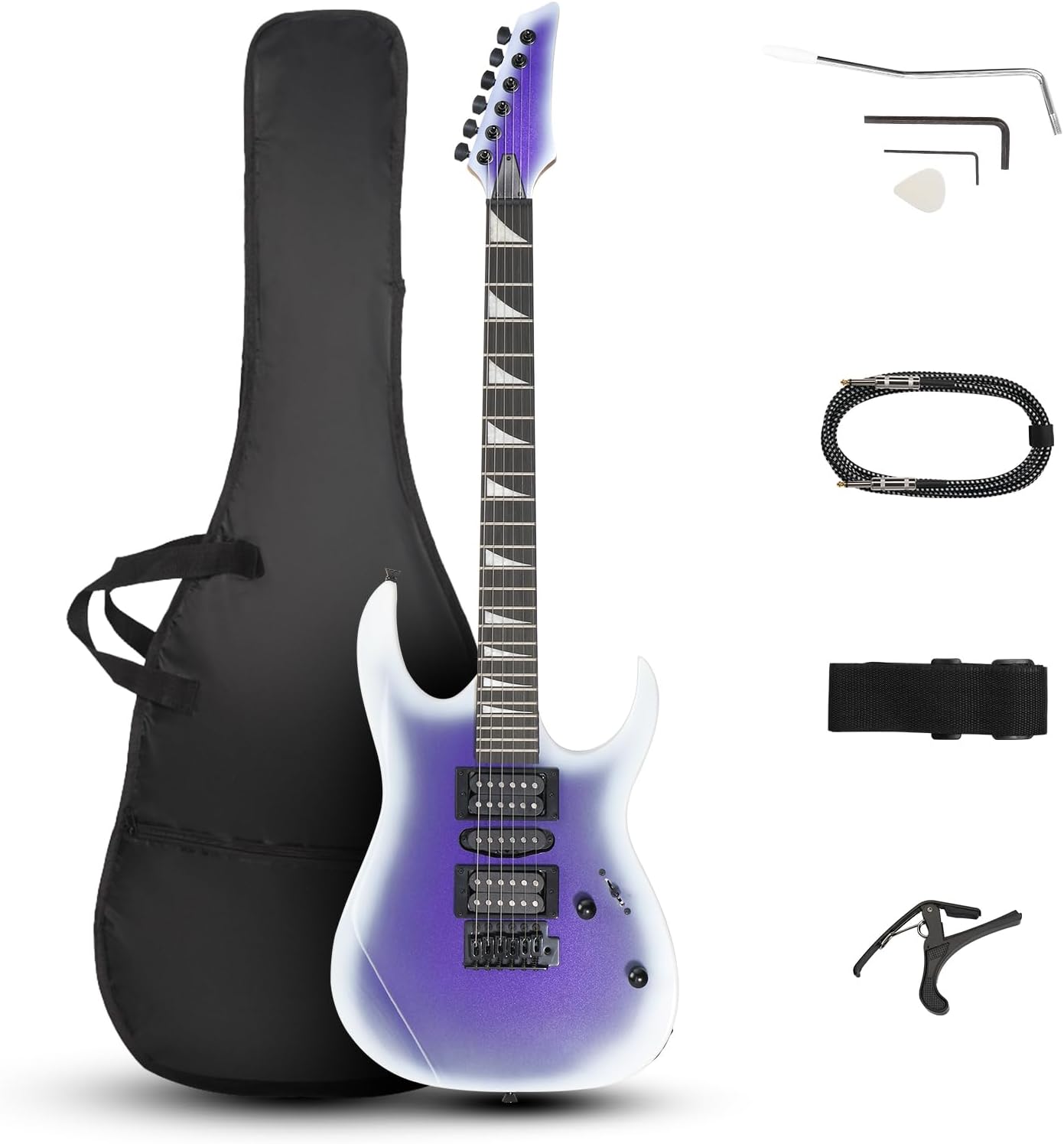 Ktaxon Full-Size Electric Guitar Kit for Beginners with Accessories