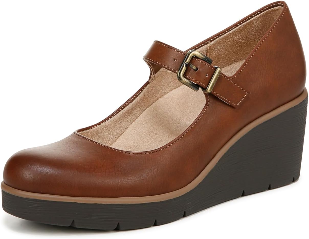 Naturalizer Women's Soul Adore Mary Jane Wedge Shoes for Comfort