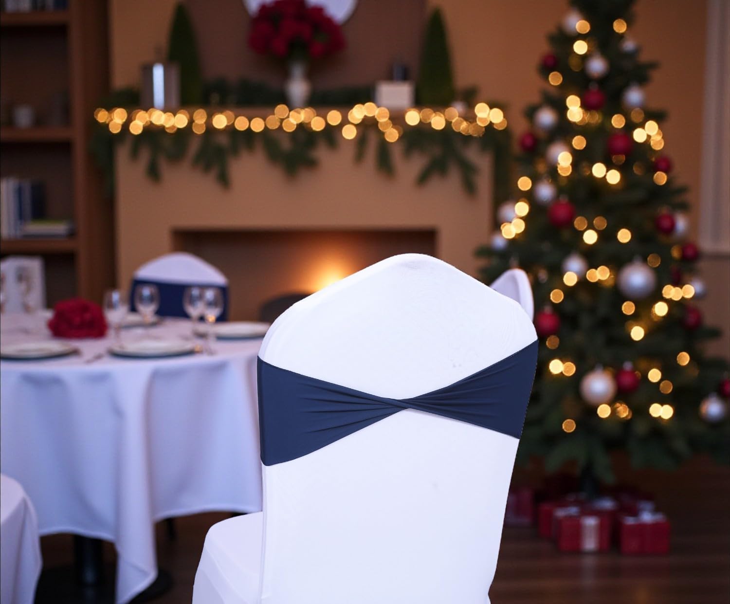 MDS 125 Pack Spandex Chair Sashes for Weddings and Parties