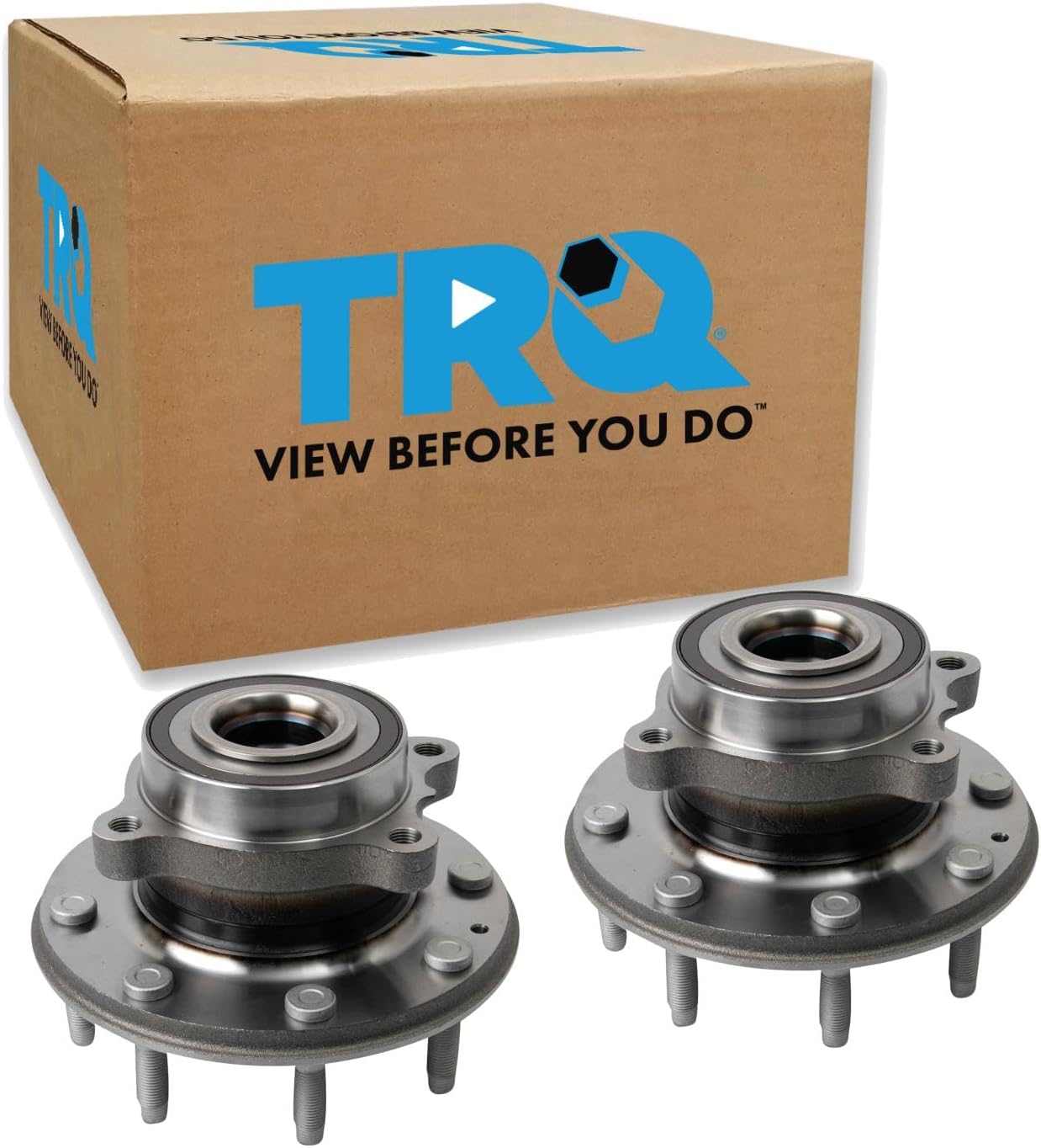 TRQ Front Wheel Bearing & Hub Assembly Set for 2020 Silverado