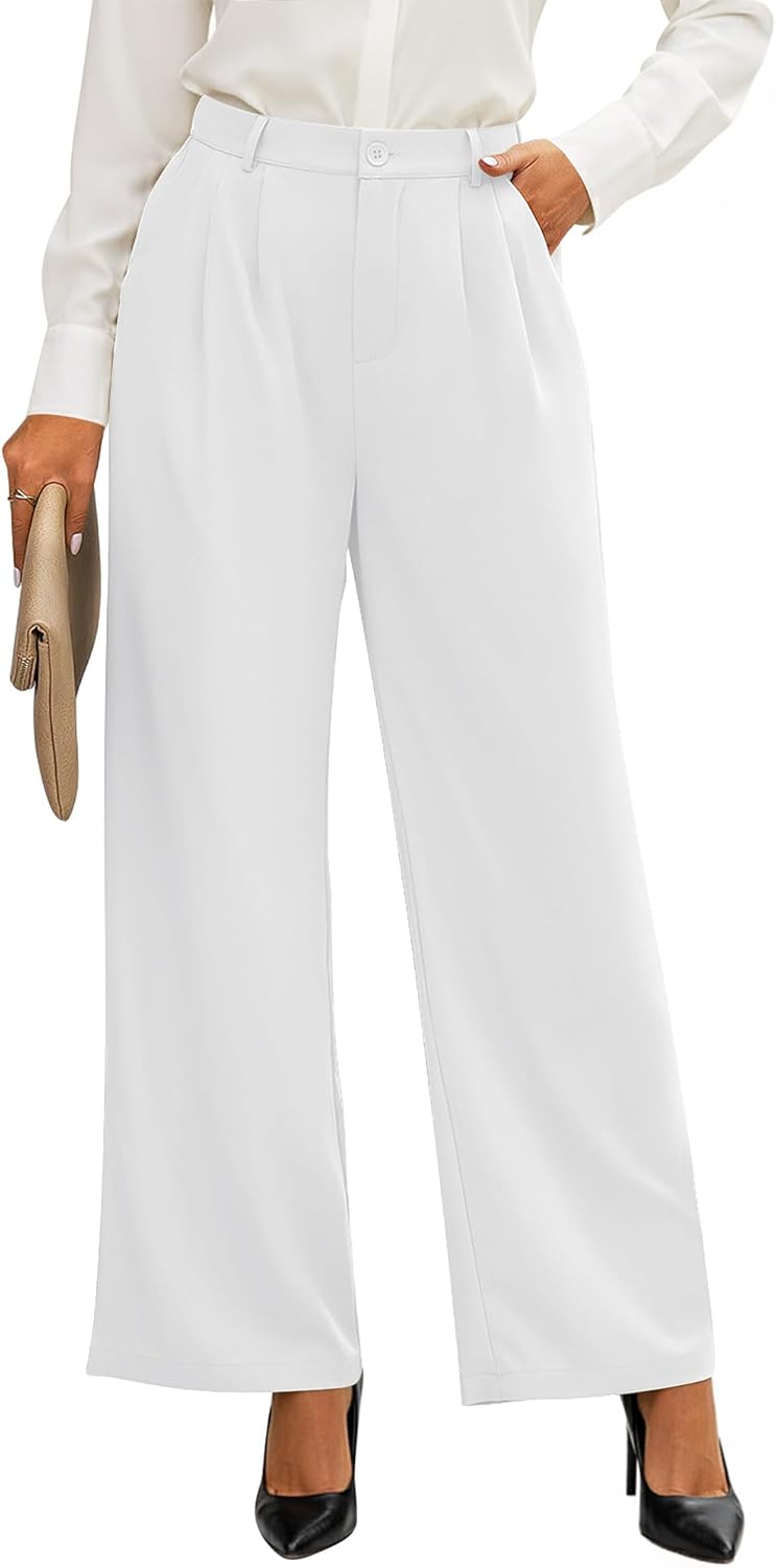 GRAPENT Wide Leg Pants for Women - Stylish High Waisted Trousers