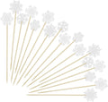 Cieovo Snowflake Cocktail Picks - Festive Winter Party Decor