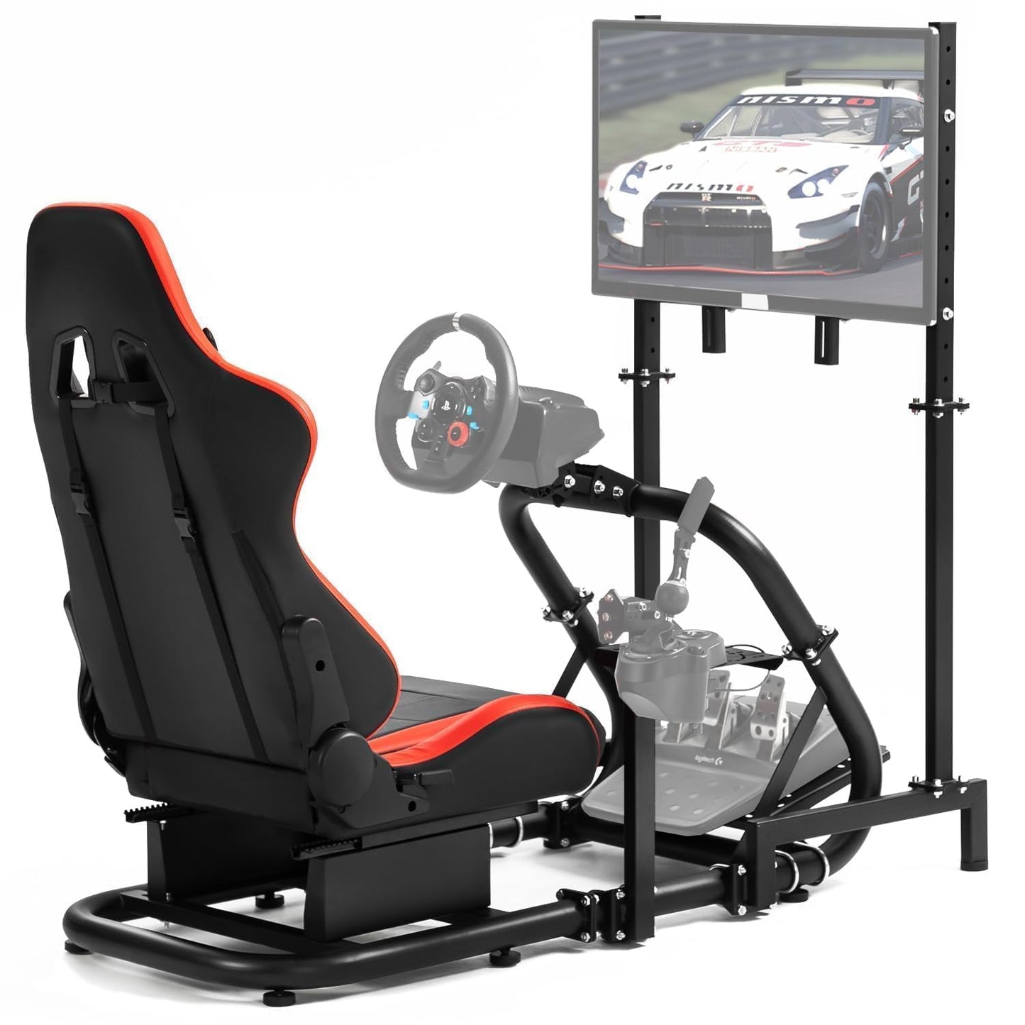Dardoo Racing Simulator Cockpit with Adjustable Monitor Mount
