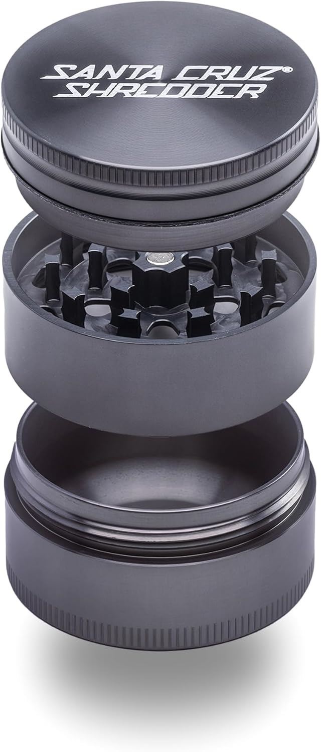 Santa Cruz Shredder Spice Grinder 3 Piece Medium 2 1/8in Grey