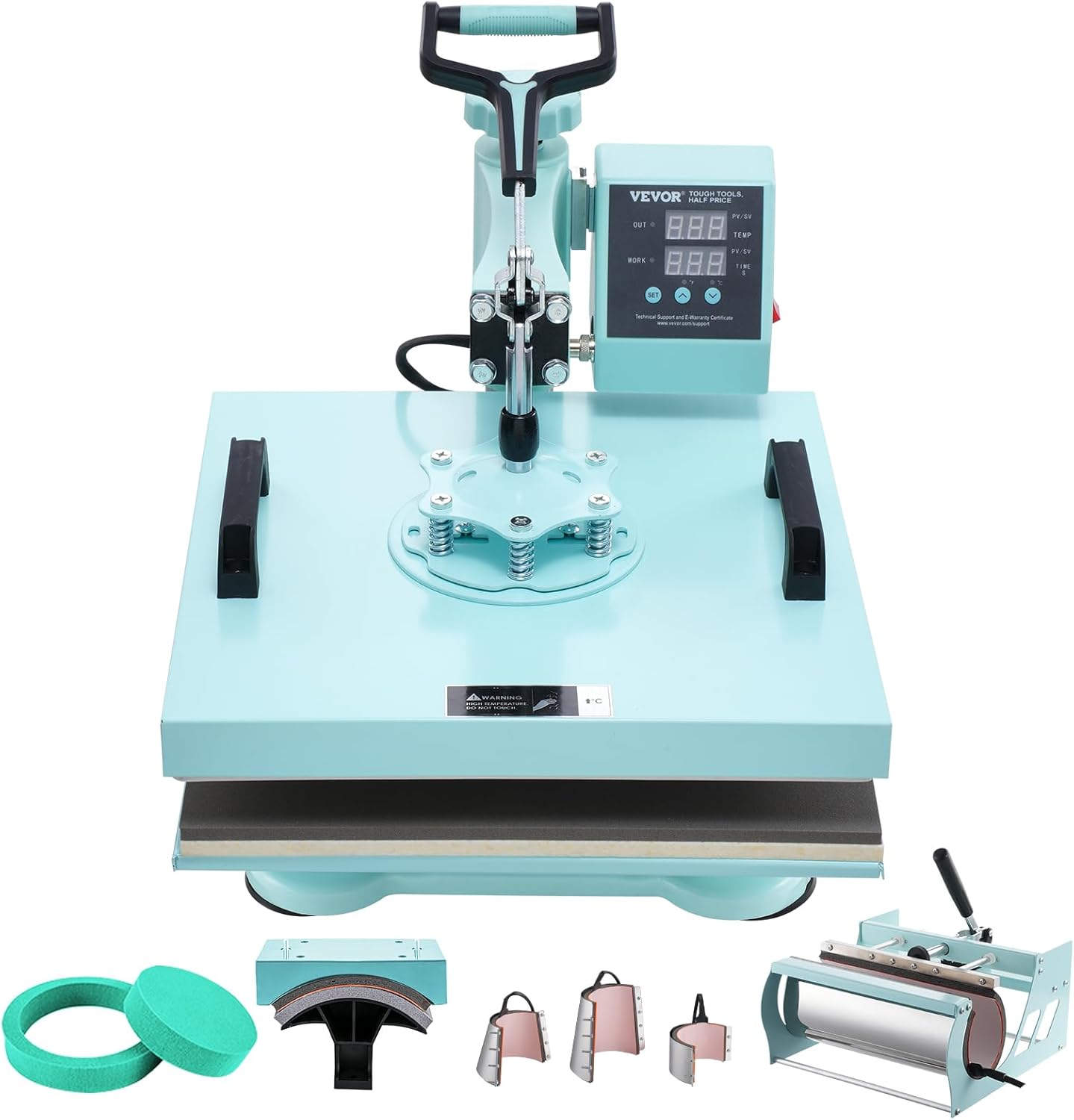 VEVOR 15x15 Heat Press Machine 8 in 1 Combo for T-Shirts