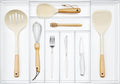 Clear Acrylic Expandable Utensil Organizer 6-8 Compartments
