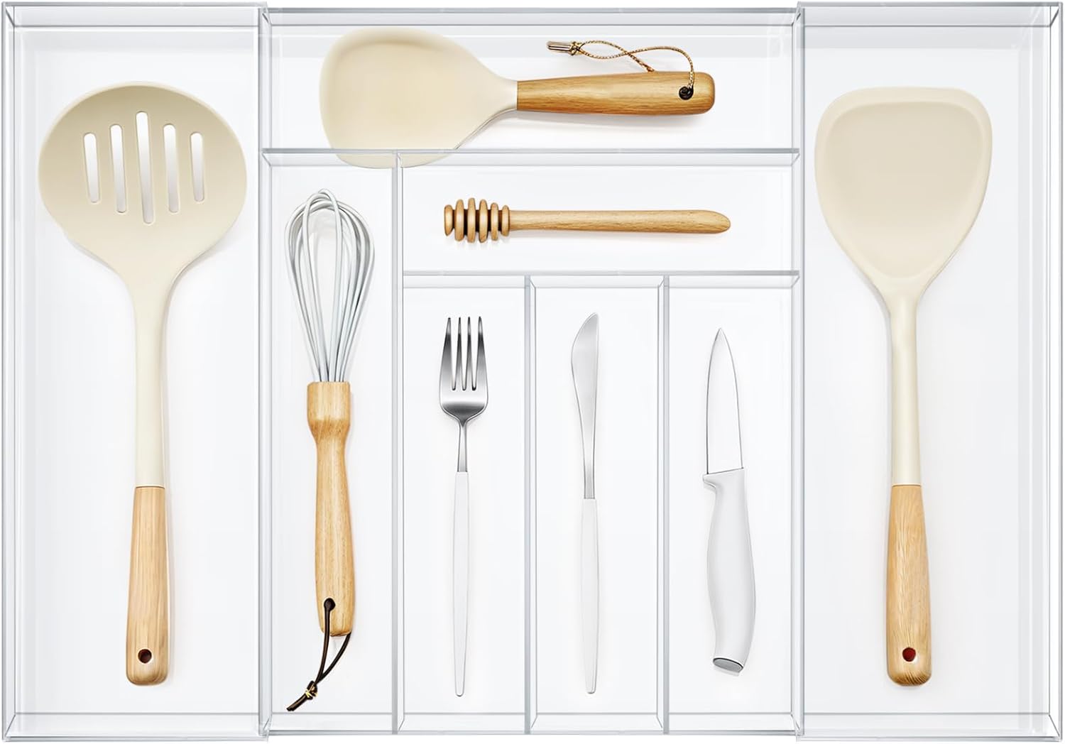 Expandable Kitchen Drawer Organizer for Utensils and Silverware