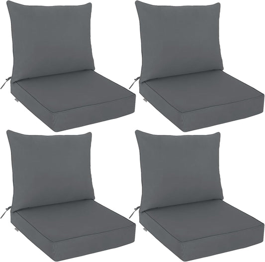EAGLE PEAK Outdoor Deep Seat Patio Cushion Set for Comfort