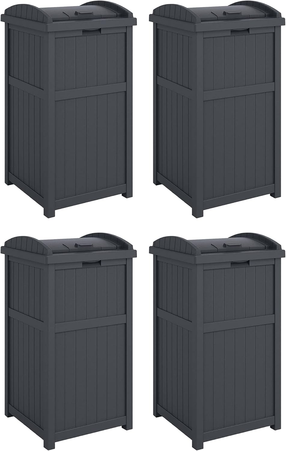 Suncast Outdoor Waste Bin Trash Hideaway Container, 33 Gallon