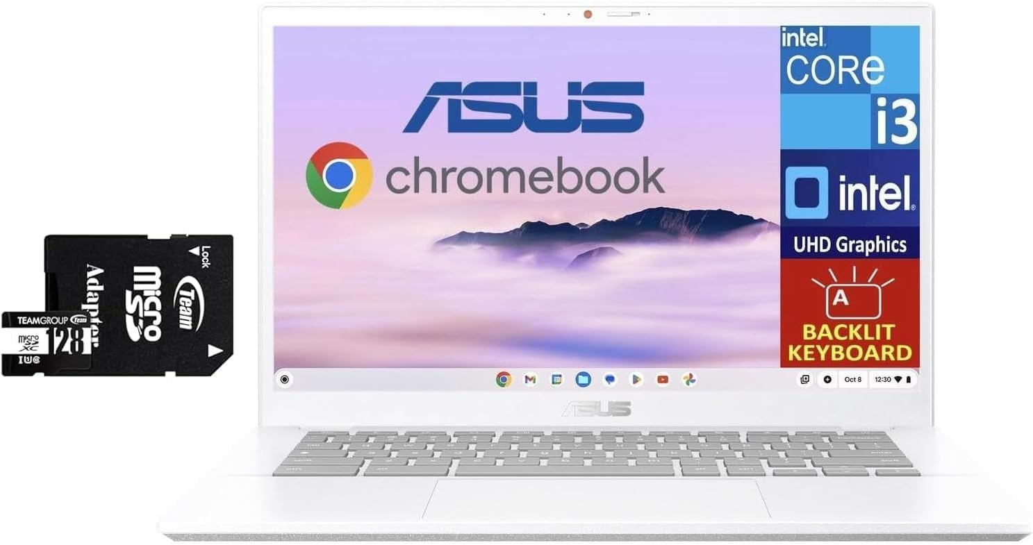 ASUS Chromebook Plus CX34 with 14.0 FHD Display and Intel i3
