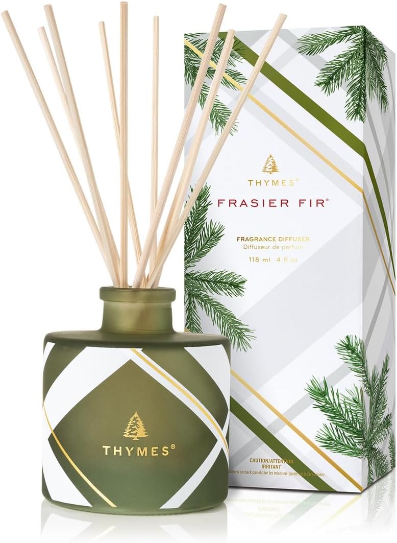 Thymes Frasier Fir Reed Diffuser Set for Luxury Home Decor