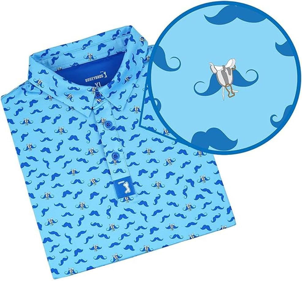Funny Golf Polo Shirts with UPF 50 Protection for Men