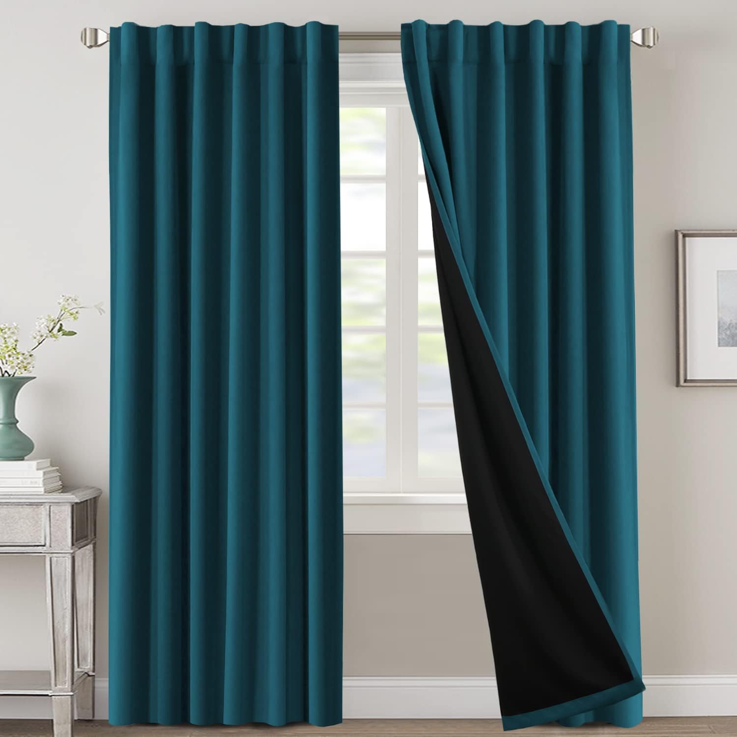 H.VERSAILTEX 100% Blackout Curtains for Bedroom and Living Room