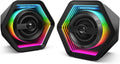 Computer Gaming Speakers with 8 RGB Backlight - Compact 50W Bluetooth