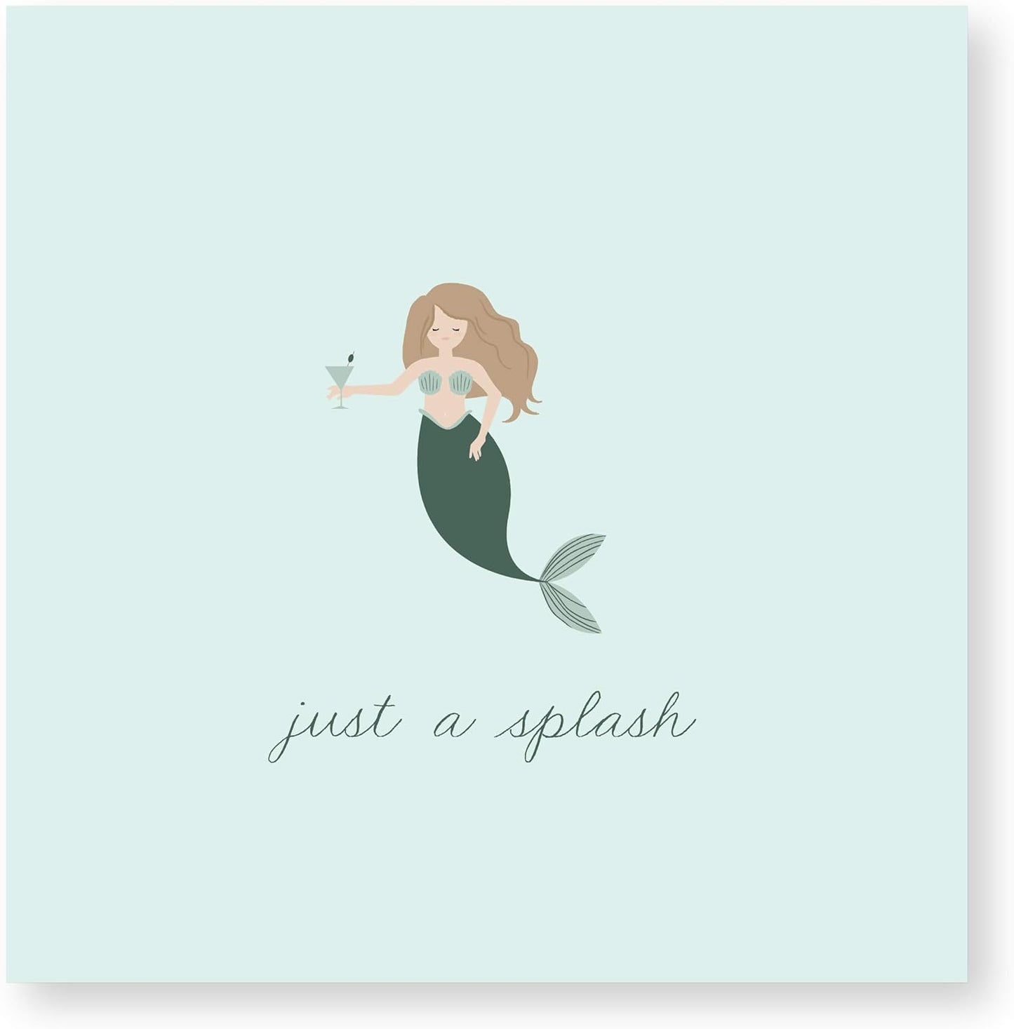 Mermaid Cocktail Napkins, 20pc, 5x5 inches