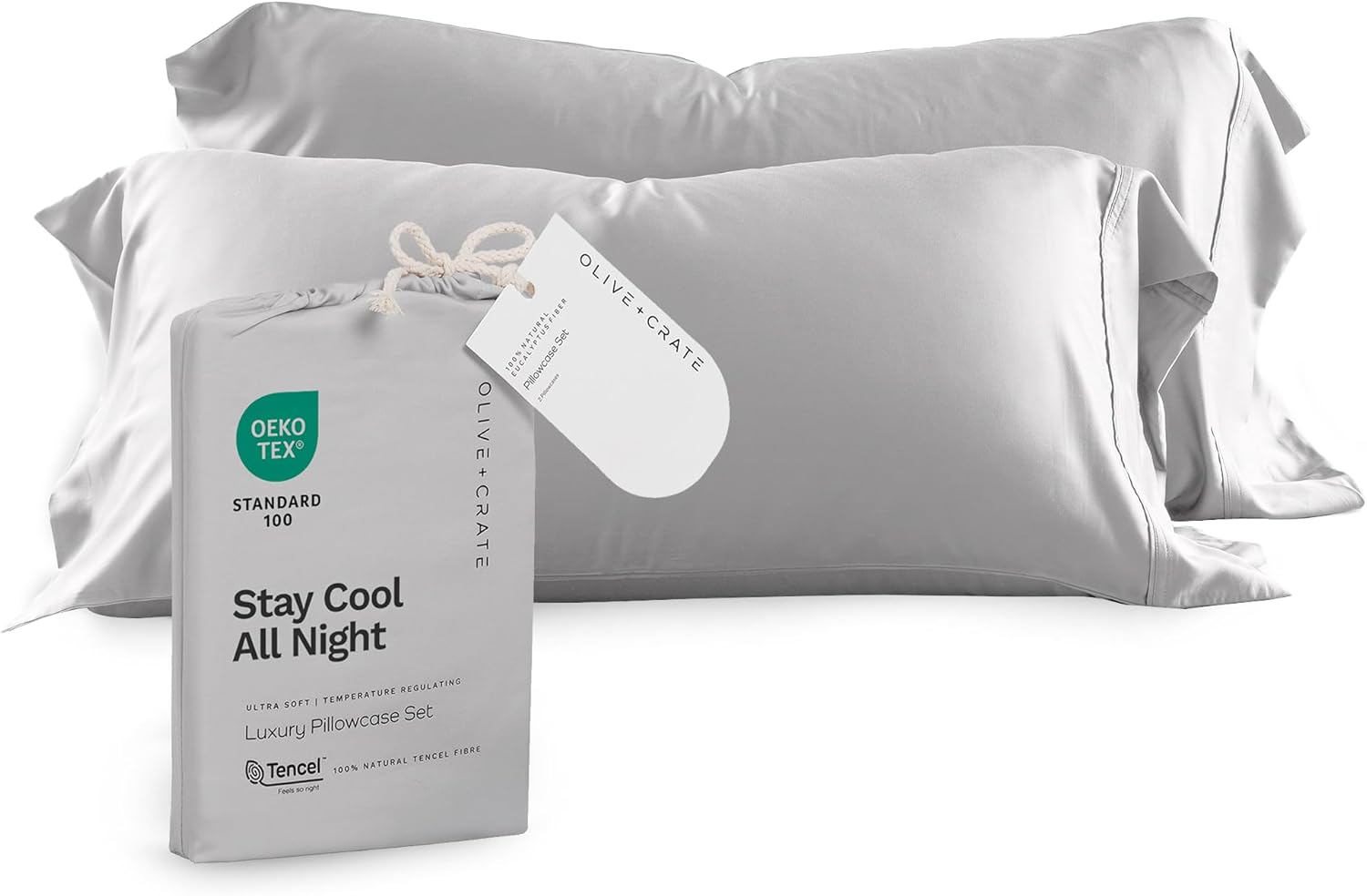 Tencel Eucalyptus Pillowcases for Hot Sleepers - Luxurious Comfort