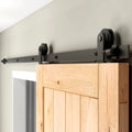 5.5FT Sliding Barn Door Hardware Kit Heavy Duty - Smooth, Silent Fit