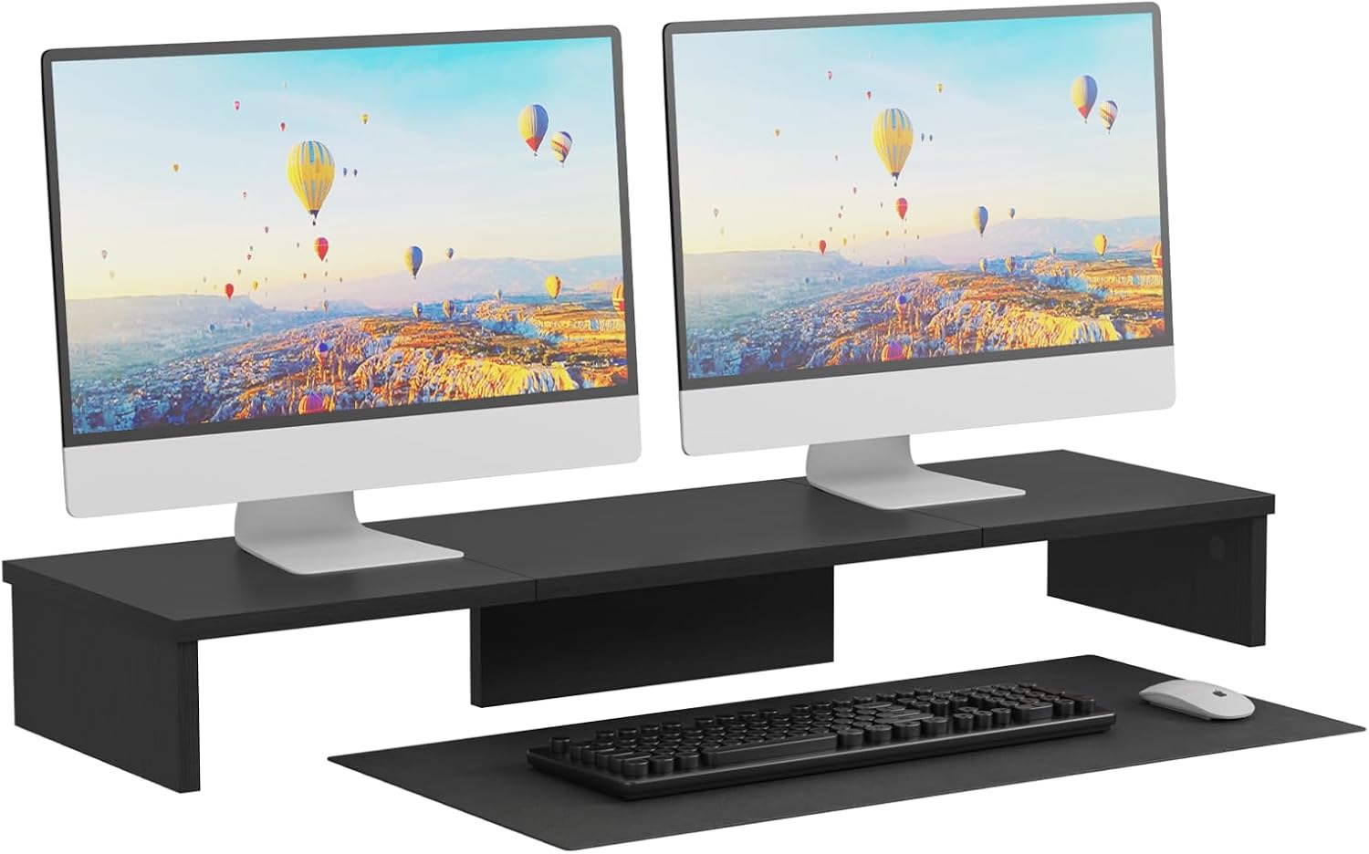 Qupui Dual Monitor Riser: Stylish Desk Organizer – GearMustHave