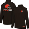 Ultra Game Men's NFL Super Soft Quarter Zip Long Sleeve T-Shirt fresh