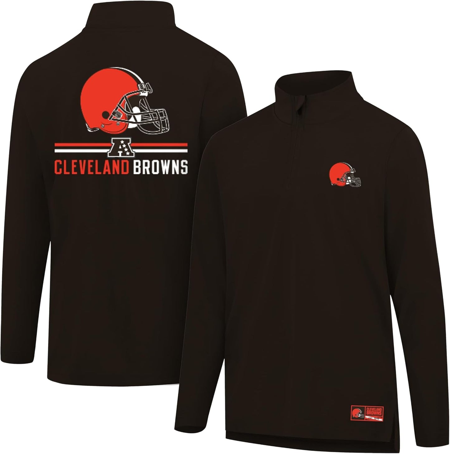 Ultra Game Men's NFL Official Super Soft Quarter Zip T-Shirt