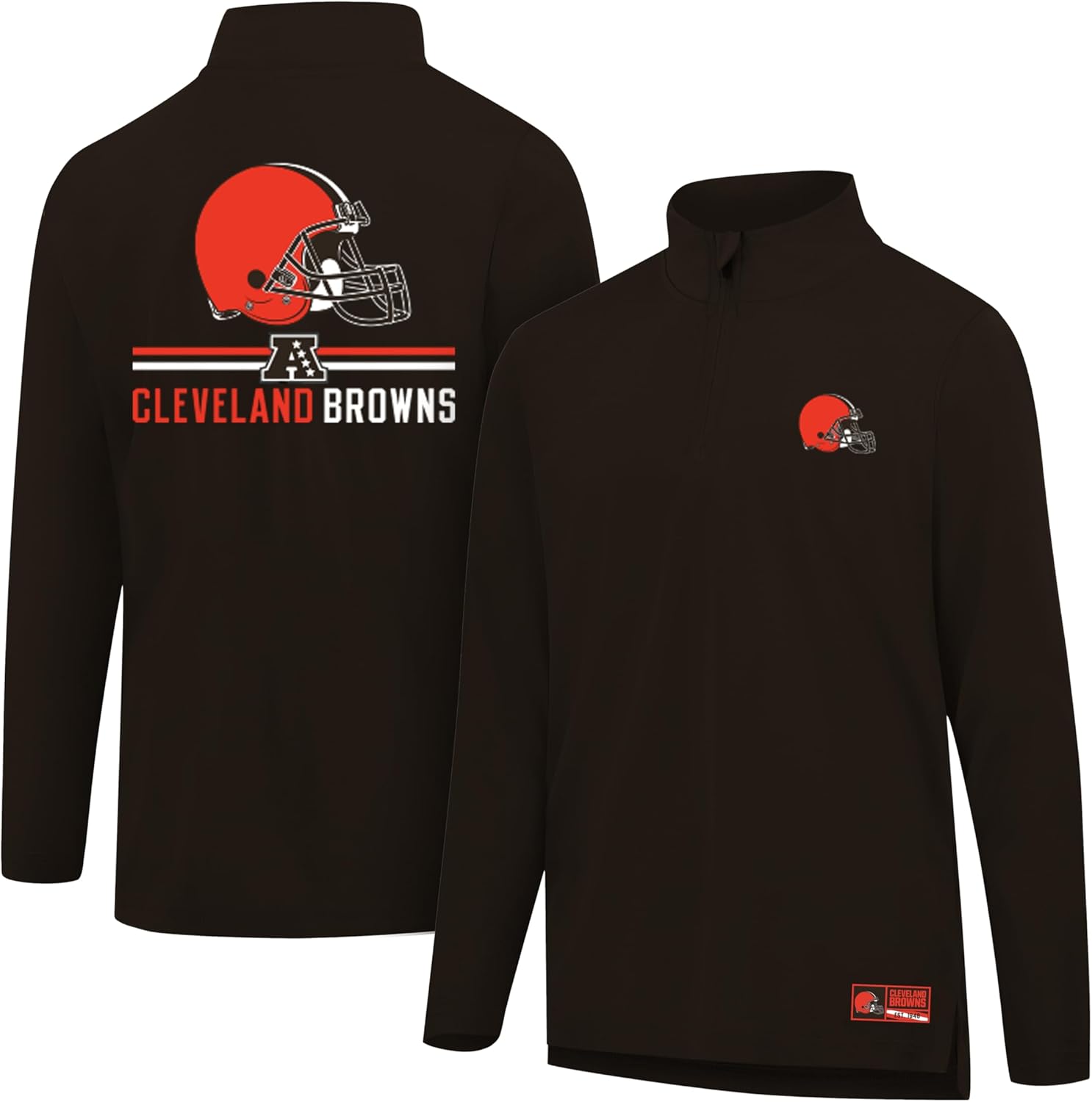 Ultra Game Men's NFL Official Super Soft Quarter Zip T-Shirt