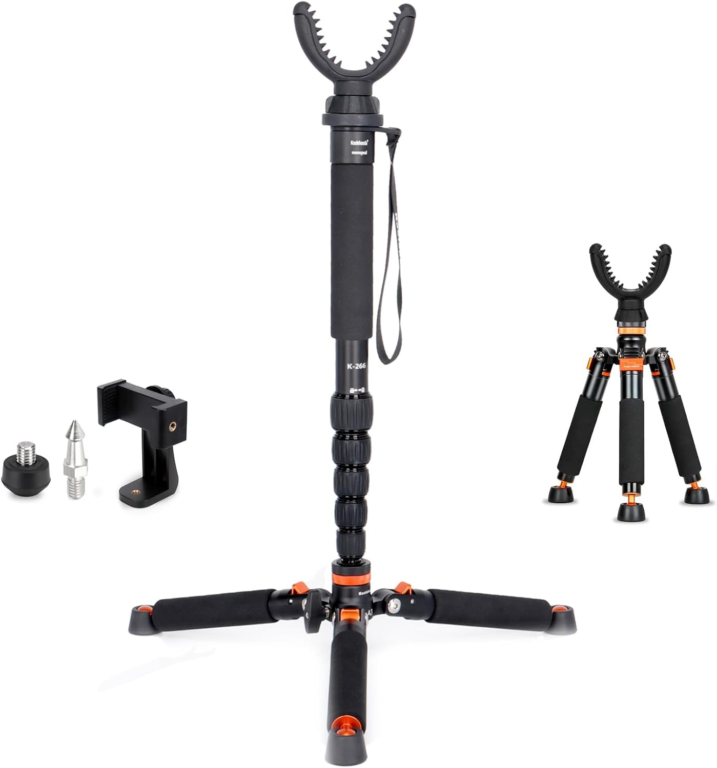 Aluminum Hunting Monopod - 21in to 67in Shooting Tripod Stand
