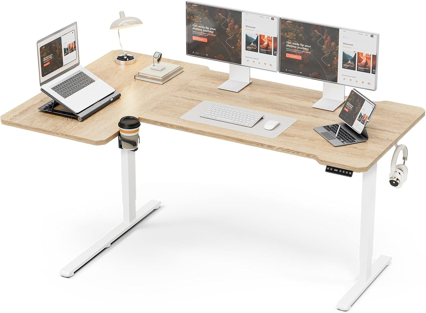 Acrolix 71in Reversible L-Shaped Electric Standing Desk