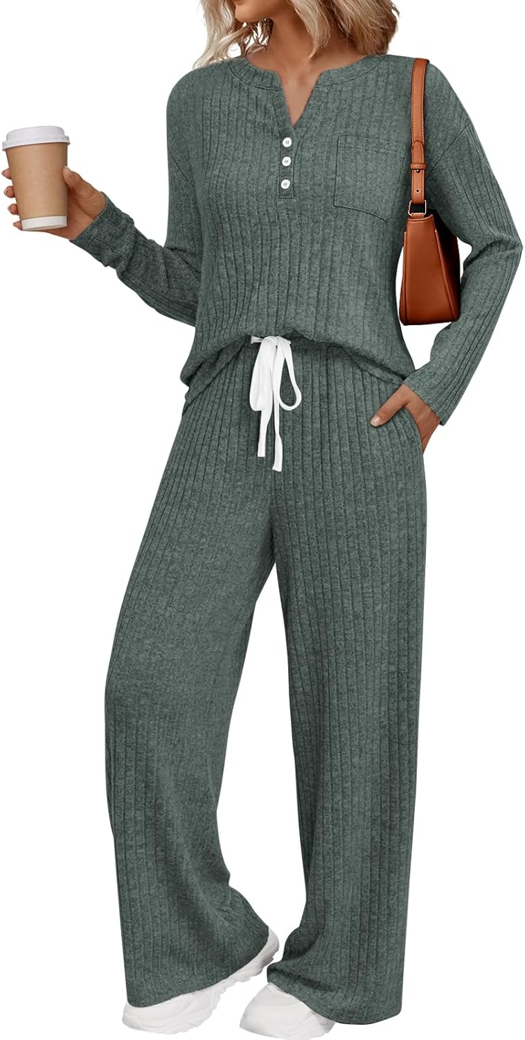 LILLUSORY Womens 2 Piece Lounge Sets for Travel and Comfort