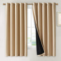 Full Blackout Curtain Panels Biscotti Beige, Set of 2 - 70 by 63 in
