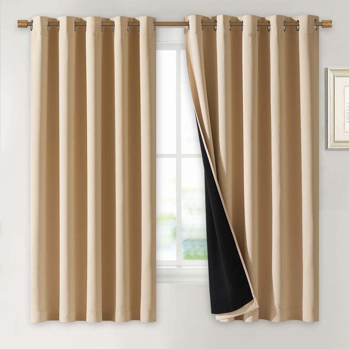 NICETOWN Full Blackout Curtain Panels for Complete Light Control