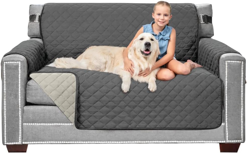 Sofa Shield Loveseat Slip Cover for Pets, Stain Resistant Design