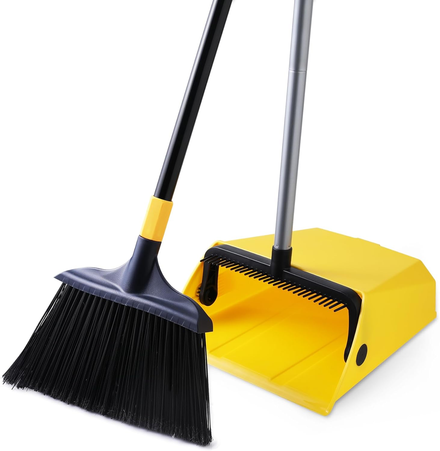 Yocada Commercial Broom and Dustpan Set for Indoor and Outdoor Use