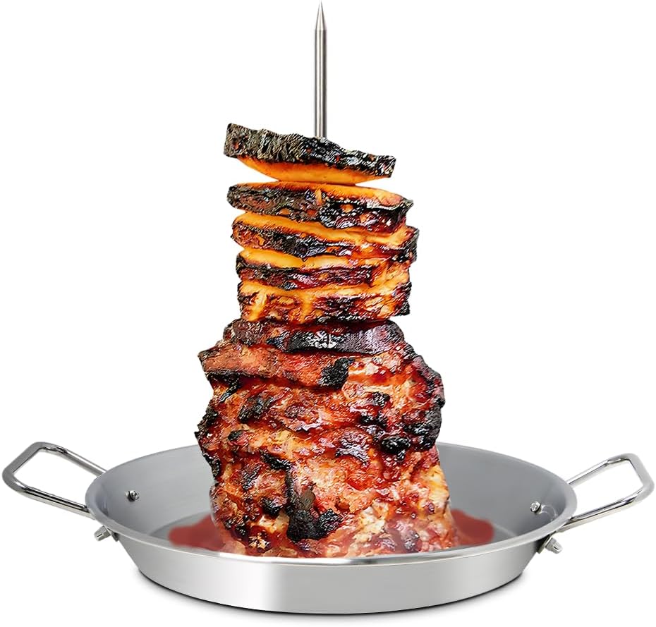 BBQ Vertical Skewer for Tacos Al Pastor and More Cooking