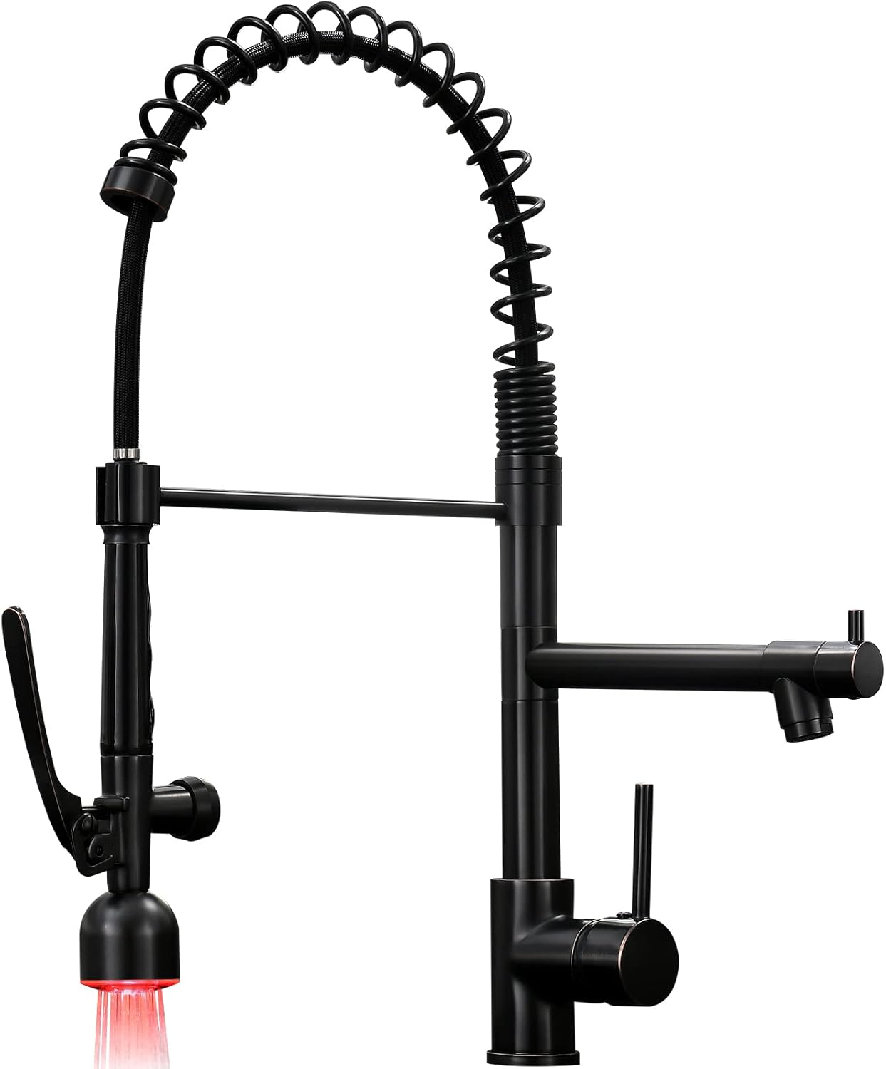 Fapully Commercial Single Handle Pull Down Sprayer Kitchen Faucet