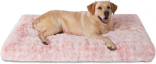 Plush Waterproof Crate Bed for Dogs - Cozy Faux Fur Cushion