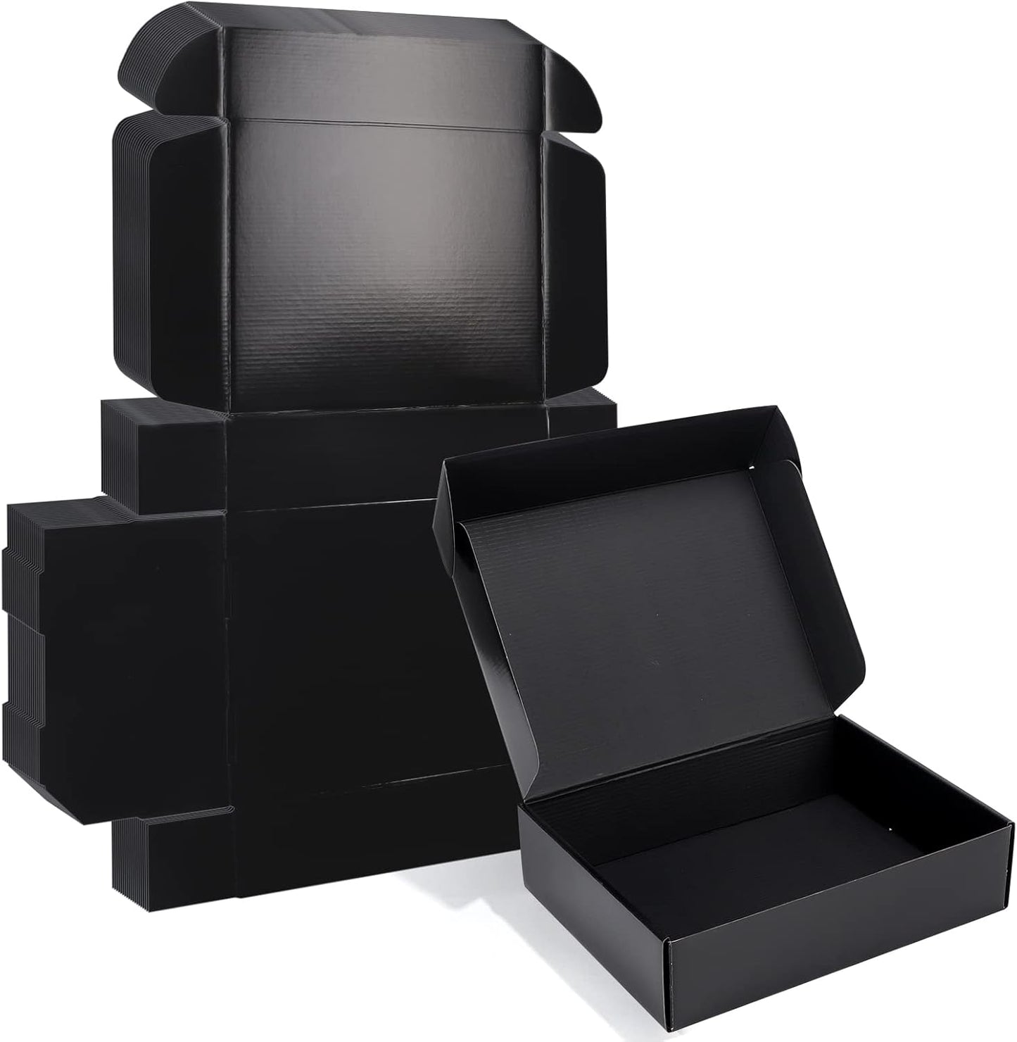 ZBEIVAN Black Small Shipping Boxes for Packaging and Gifts
