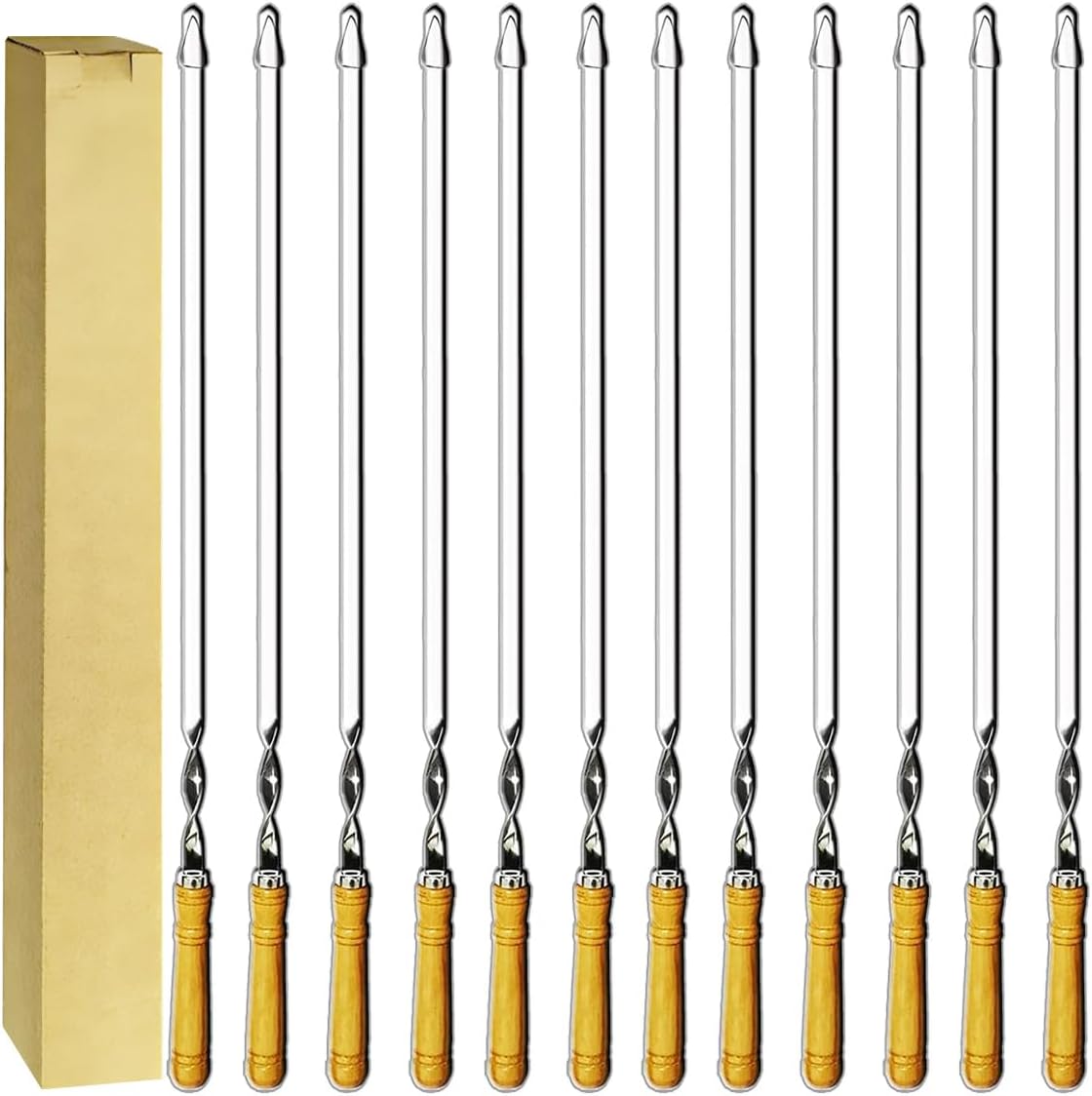 Premium 22 Inch BBQ Skewers for Perfect Grilling Experience