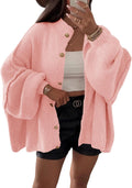 Women Oversized Cardigan Long Lantern Sleeve Button Down - Cozy Fall