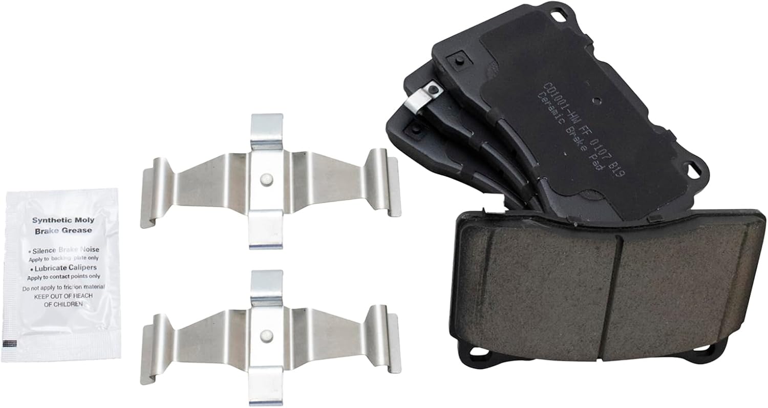 TRQ Front Posi Ceramic Brake Pad Kit Set for Performance Vehicles