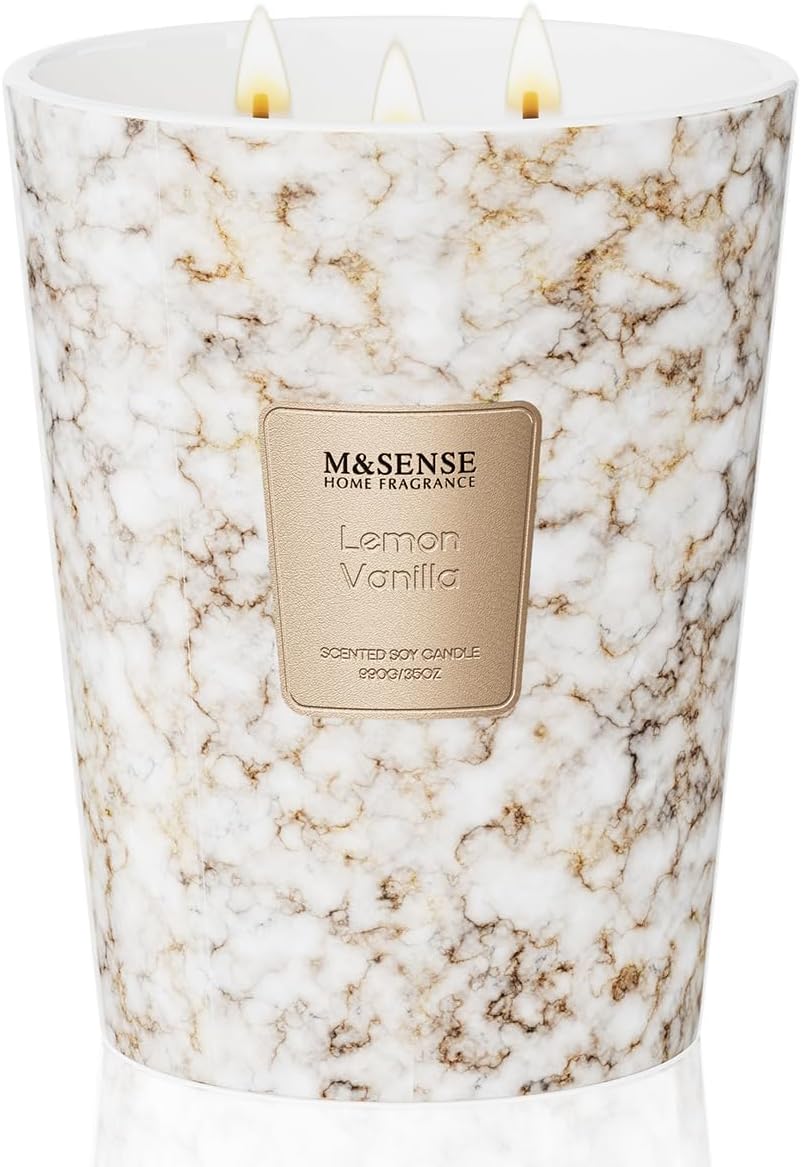 M&SENSE Sugared Lemon Zest Scented Candles for Home