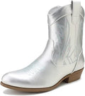 PEPPEP Western Cowgirl Ankle Boots for Women - Stylish Comfort