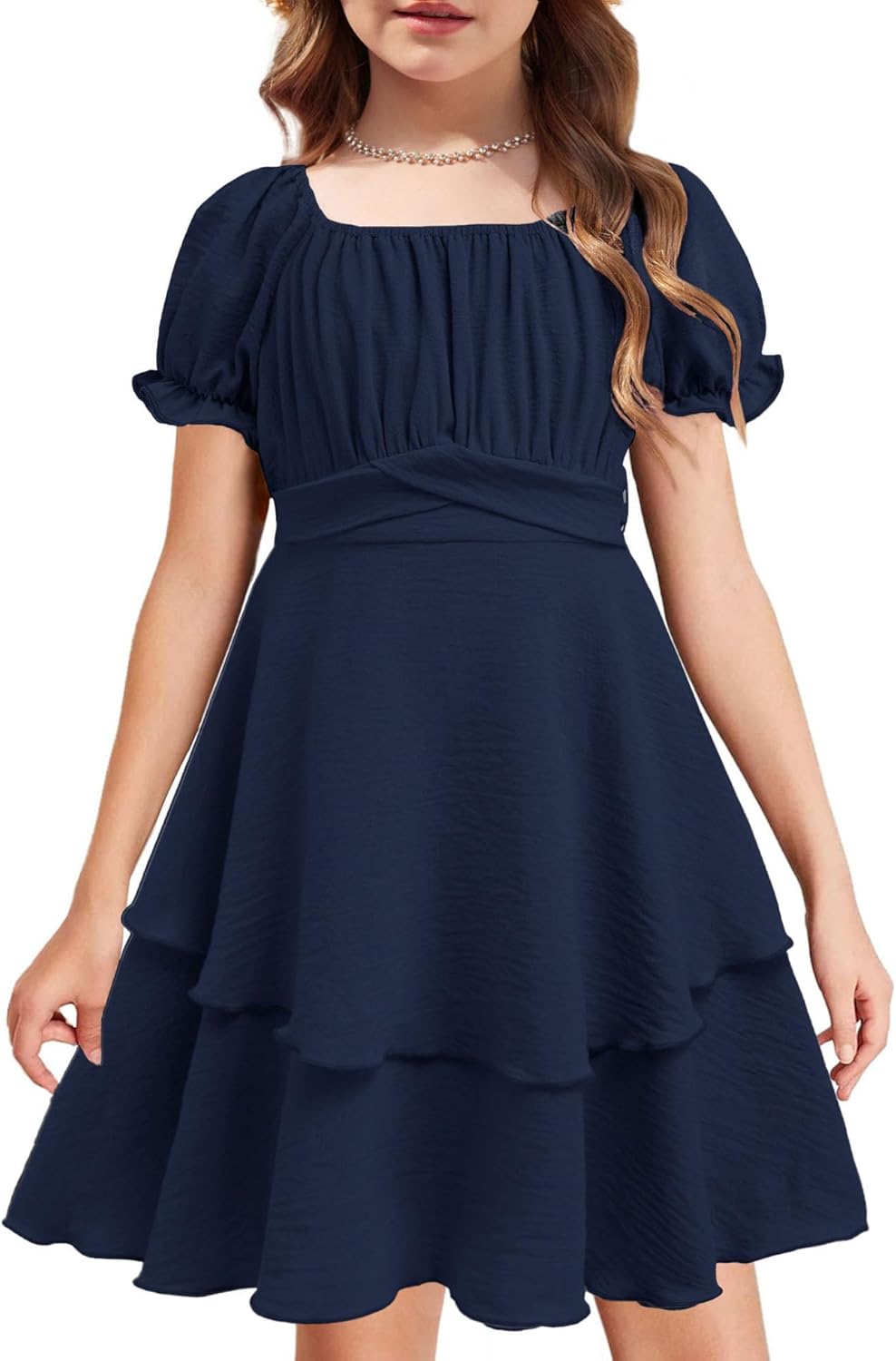 Arshiner Girls Summer Dress with Ruffle Tiered Layers for Parties