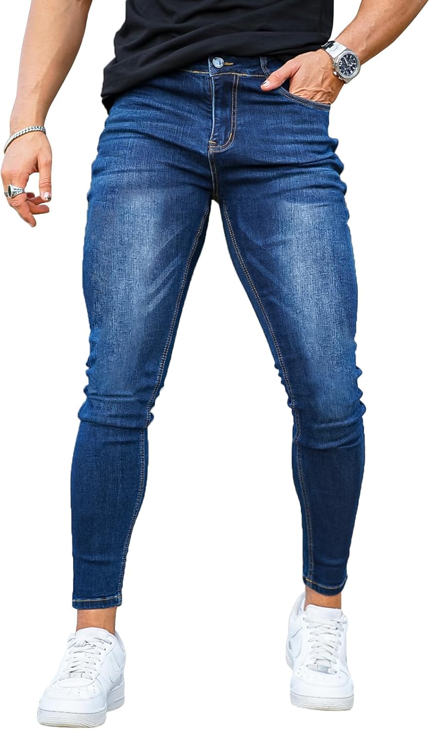GINGTTO Men's Ripped Jeans Slim Fit for Ultimate Comfort