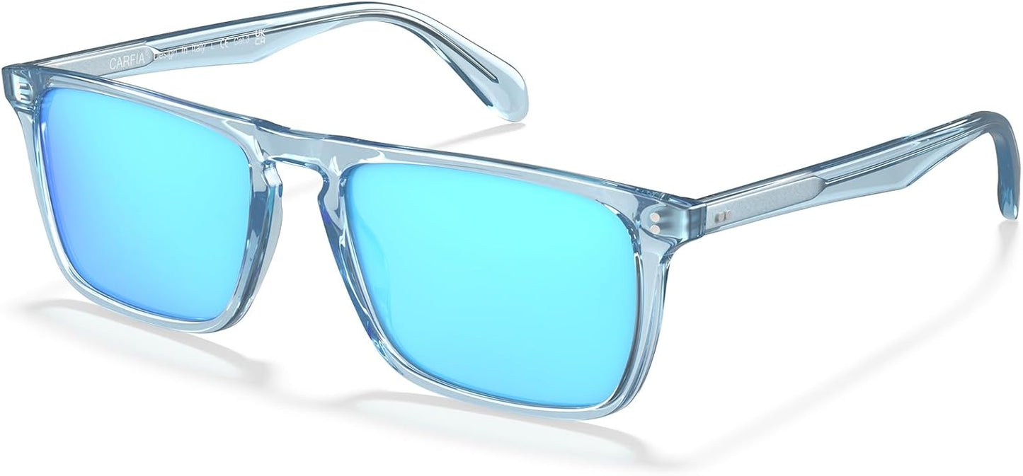 CARFIA Retro Polarized Sunglasses for Men with UV Protection
