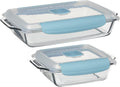 TrueLock Locking Lid Bakeware Set - Spill Proof 3 Qt & 8 in Dish
