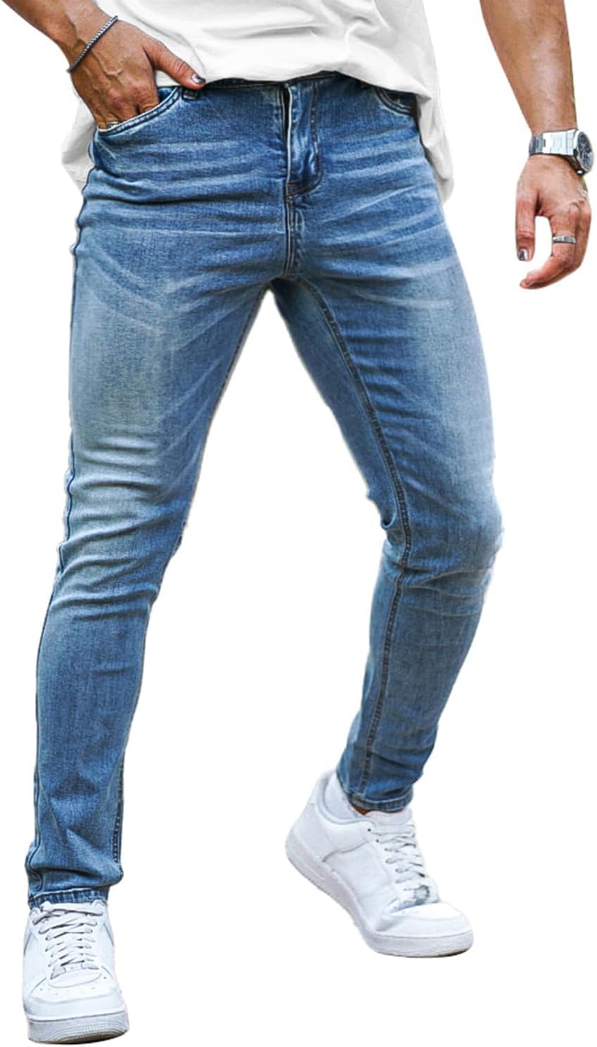 Heyfanee Mens Slim Fit Jeans for Fashionable Comfort and Style